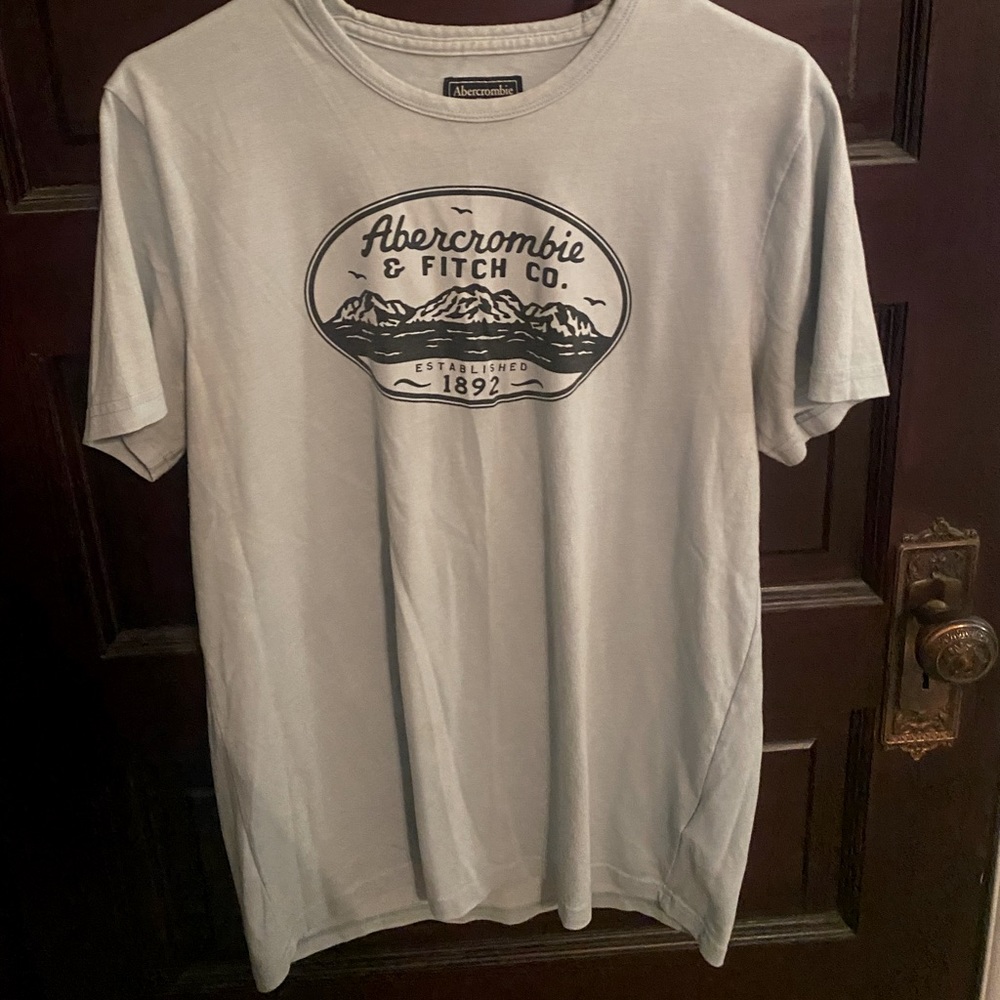 Abercrombie & Fitch Pastel Blue Graphic Tee